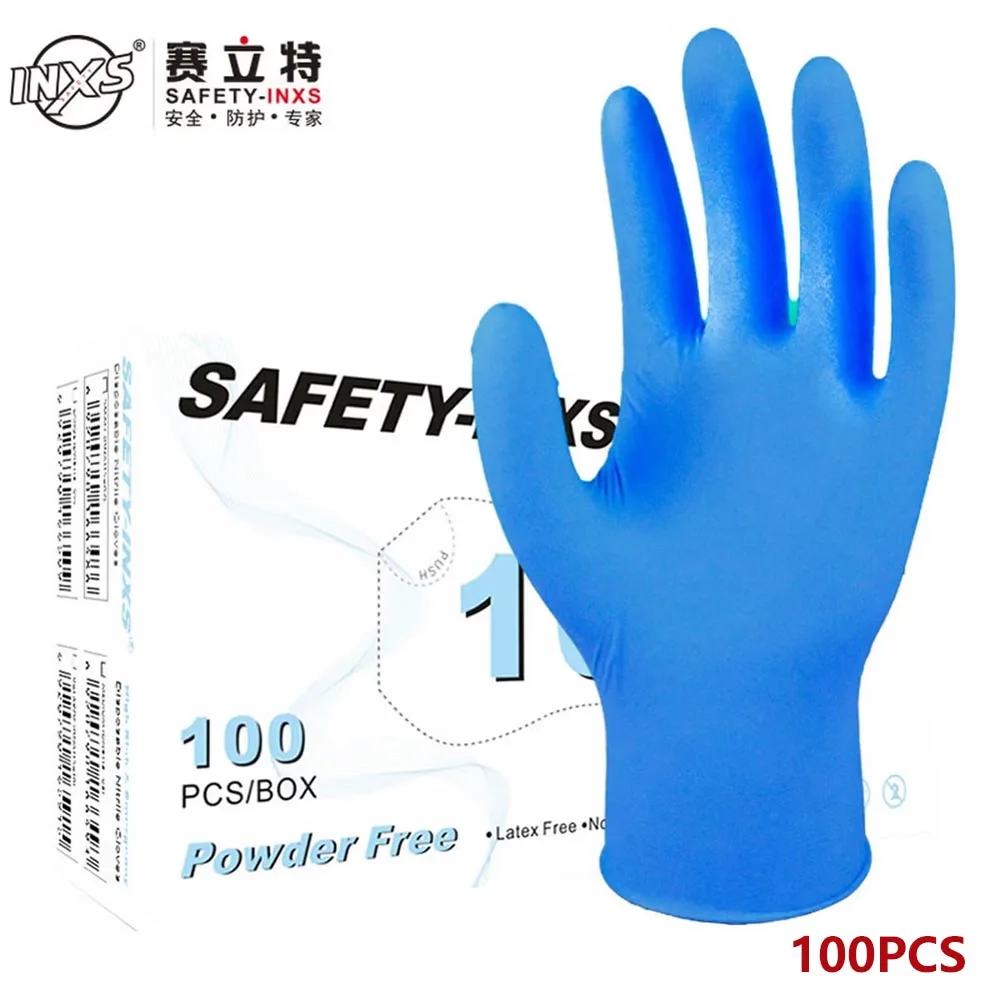 Exam Glove Nitrile - 100 szt. niebieskich nitrylowych rękawic diagnostycznych