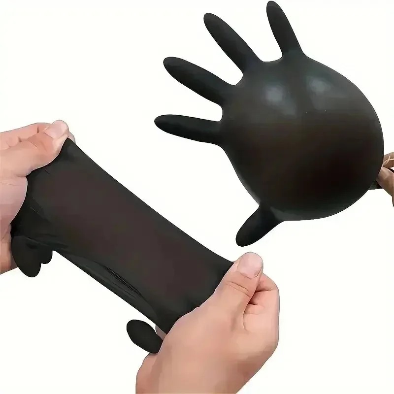 Czarne rękawiczki jednorazowe  – Latex Disposable Glove recenzja i cena